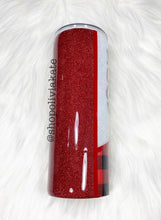 Load image into Gallery viewer, Christmas and Coffee Glitter Tumbler