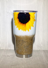 Load image into Gallery viewer, Sunflower Glitter Tumbler
