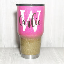 Load image into Gallery viewer, Hot Pink and Gold Glitter Tumbler