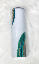 Load image into Gallery viewer, Minty Geode Glitter Tumbler