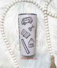 Load image into Gallery viewer, Teacher Boho Rainbow Glitter Tumbler
