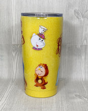 Load image into Gallery viewer, Beauty and the Beast Glitter Tumbler