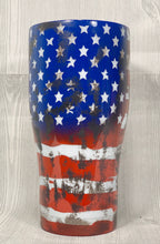Load image into Gallery viewer, Distressed American Flag Tumbler