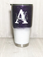 Load image into Gallery viewer, Orchid and Snow White Glitter Tumbler