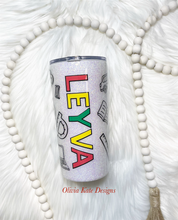 Load image into Gallery viewer, Teacher Rainbow Glitter Tumbler