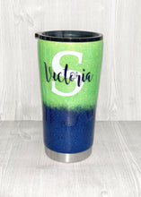 Load image into Gallery viewer, Seahawks Ombre Glitter Tumbler
