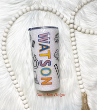 Load image into Gallery viewer, Teacher Boho Rainbow Glitter Tumbler