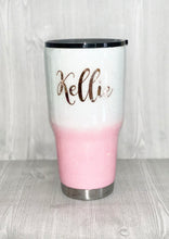 Load image into Gallery viewer, Snow White and blush Glitter Ombre Tumbler