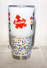 Load image into Gallery viewer, Autism Awareness Glitter Tumbler