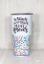 Load image into Gallery viewer, Teacher Puzzle Glitter Tumbler