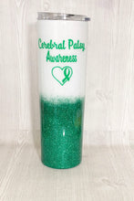 Load image into Gallery viewer, Cerebral Palsy Awareness Glitter Tumbler