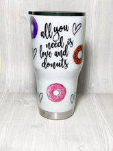 Load image into Gallery viewer, Donut Themed Glitter Tumbler