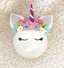 Load image into Gallery viewer, White Unicorn Inspired Ornament