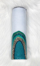 Load image into Gallery viewer, Minty Geode Glitter Tumbler