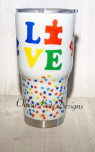Load image into Gallery viewer, Autism Awareness Glitter Tumbler