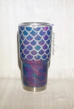 Load image into Gallery viewer, Mermaid Themed Glitter Tumbler