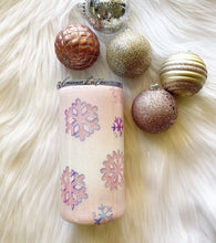 Load image into Gallery viewer, Pink Snowflake Glitter Tumbler READY TO SHIP