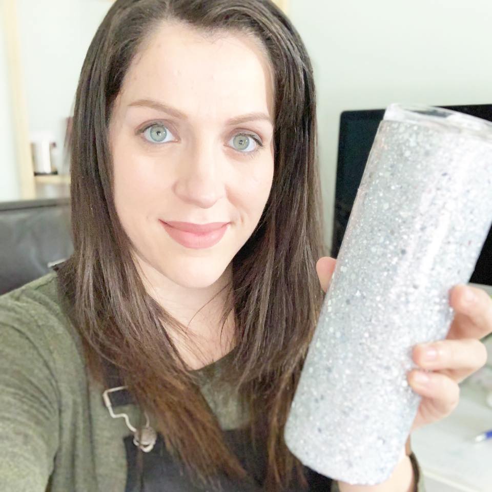 LV Rose Gold Glitter Tumbler – Olivia Kate Designs