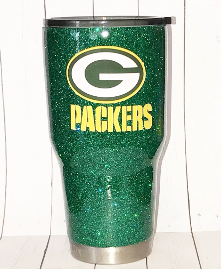 Green Bay Packers Glitter Tumbler