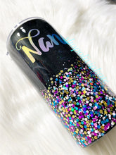 Load image into Gallery viewer, Glitterful Tumbler (black glitter base)
