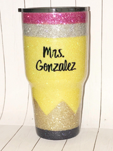 Load image into Gallery viewer, Pencil Glitter Tumbler

