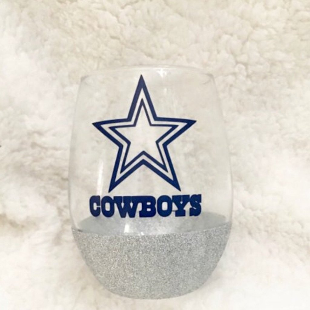 Dallas Cowboys Wine Glass – Olivia Kate Designs