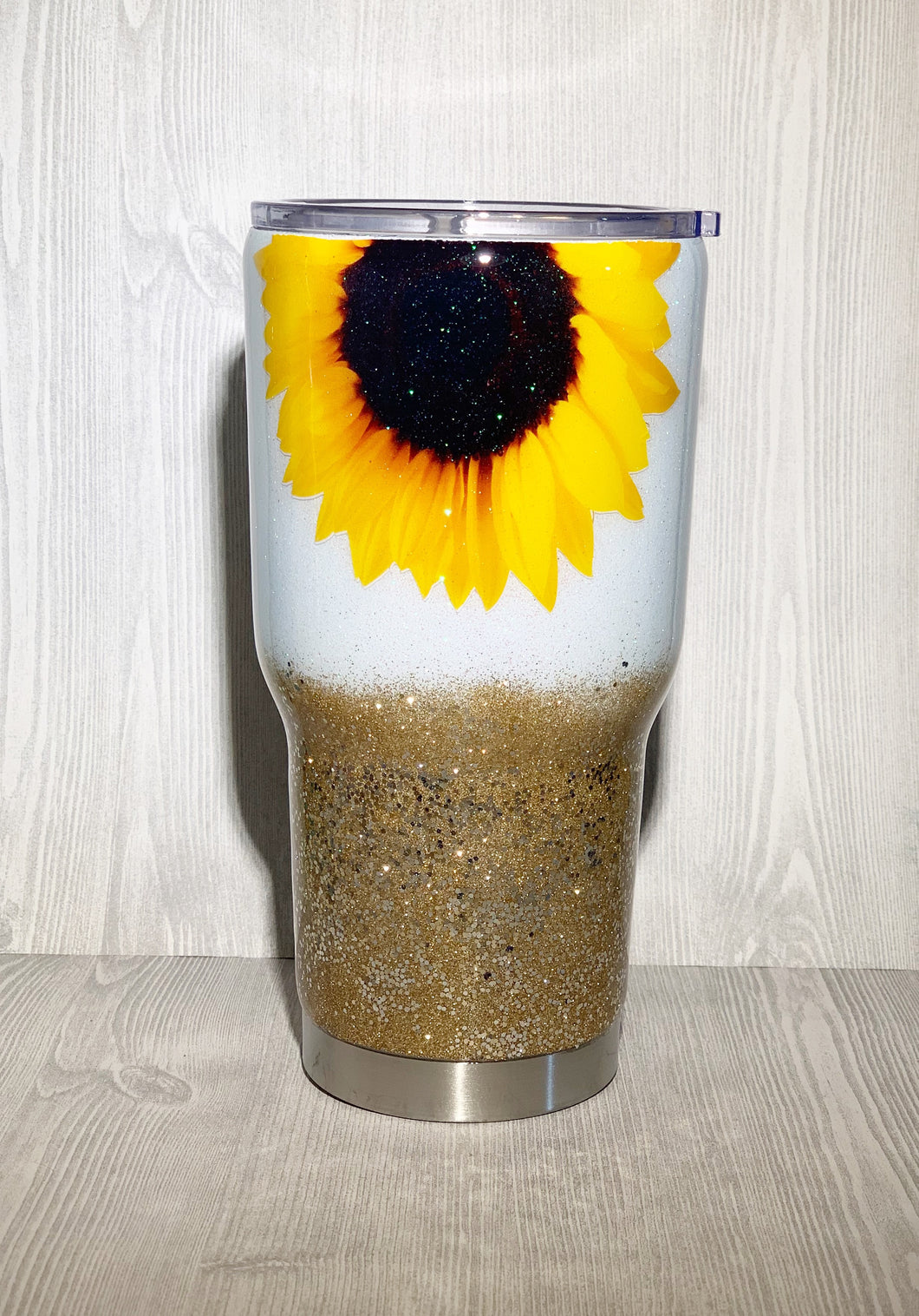 Sunflower Glitter Tumbler