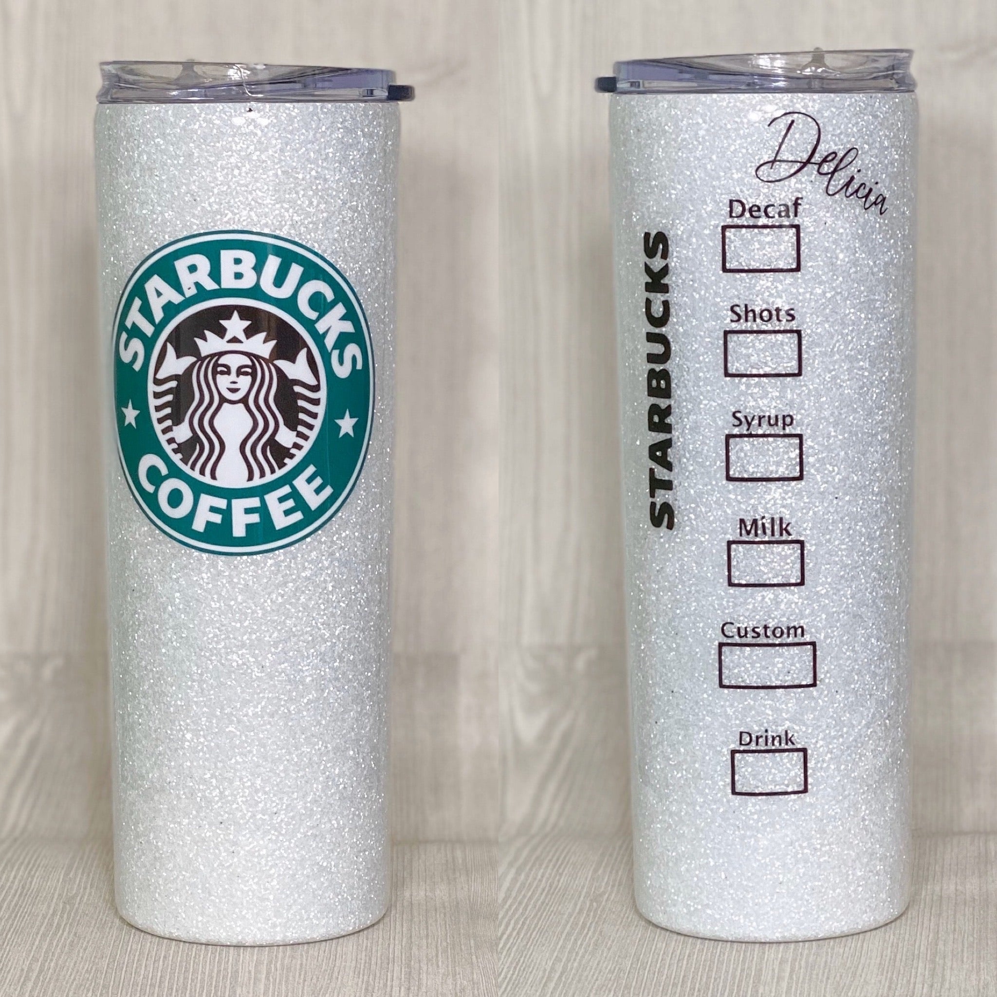 Starbucks Glitter Tumbler – Olivia Kate Designs