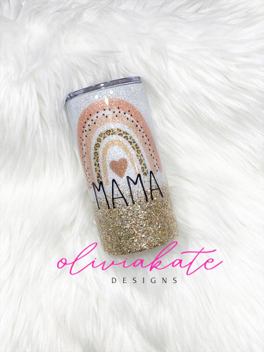 LV Rose Gold Glitter Tumbler – Olivia Kate Designs