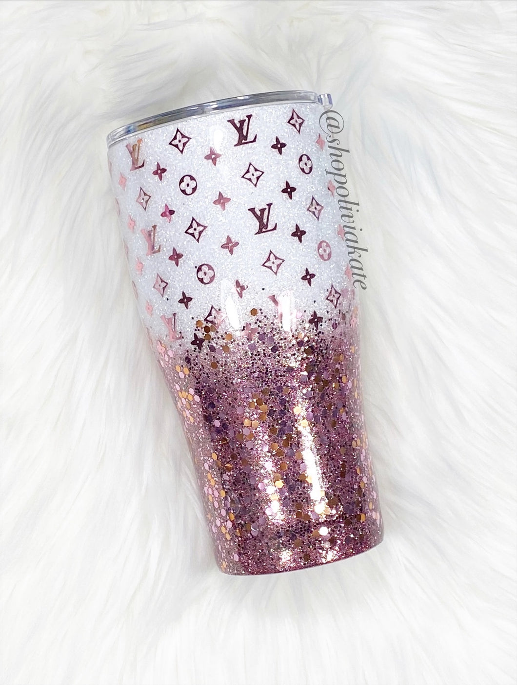 Rose gold LV tumbler 20oz .com/shop/craftbeardesigns