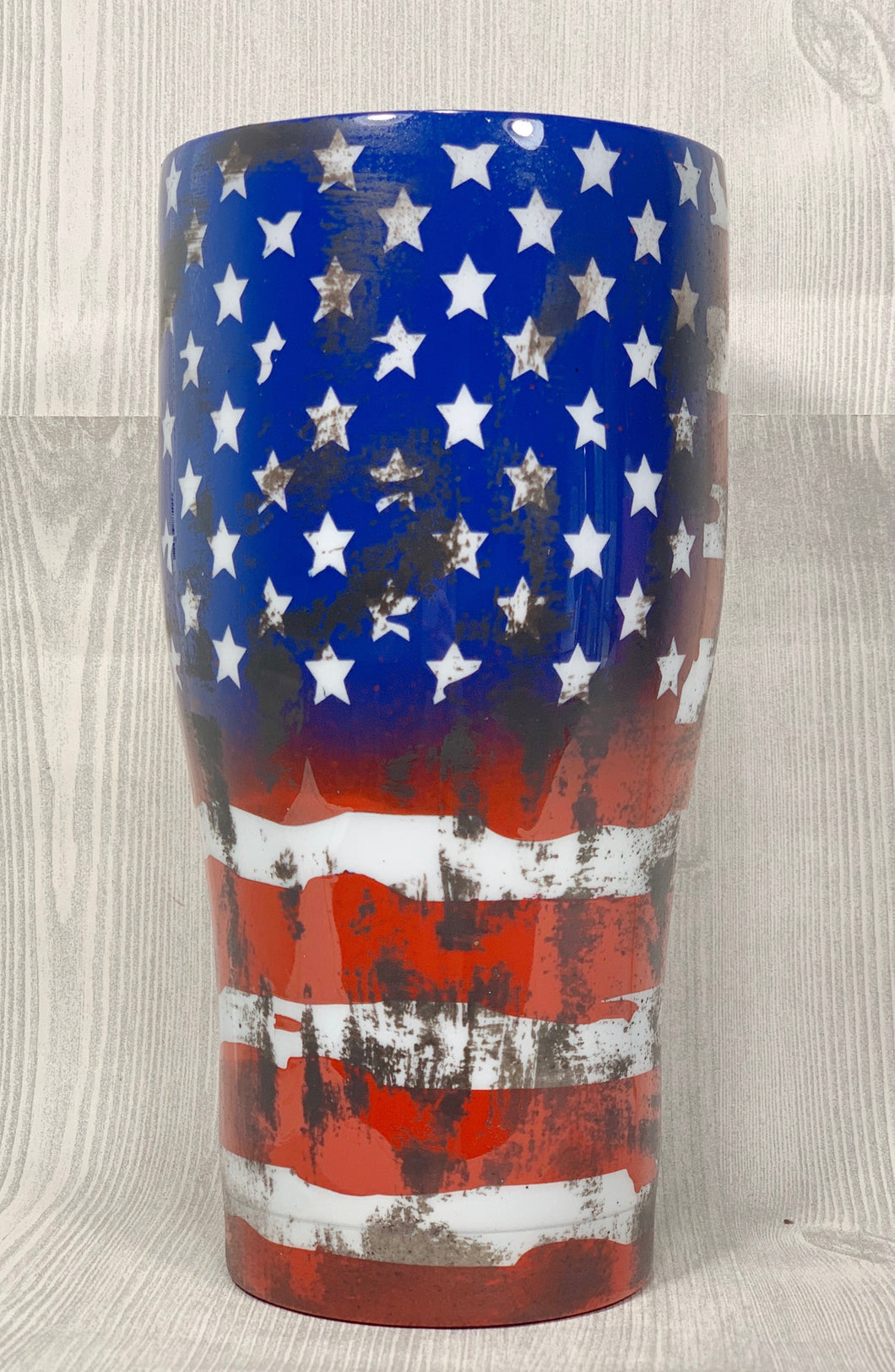 Distressed American Flag Tumbler