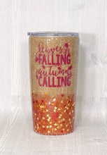 Load image into Gallery viewer, Falling Leaves Glitter Tumbler
