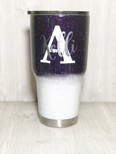 Load image into Gallery viewer, Orchid and Snow White Glitter Tumbler
