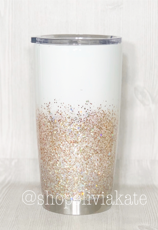 Champagne Dreams Glitter Ombre Tumbler