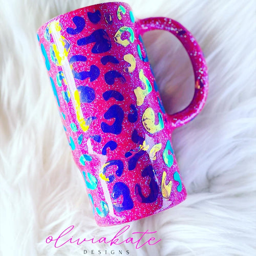 LV Rose Gold Glitter Tumbler – Olivia Kate Designs