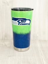 Load image into Gallery viewer, Seahawks Ombre Glitter Tumbler
