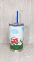 Load image into Gallery viewer, Train Handpainted Kids Tumbler
