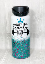 Load image into Gallery viewer, Wake Up Beauty Glitter Hydroflask
