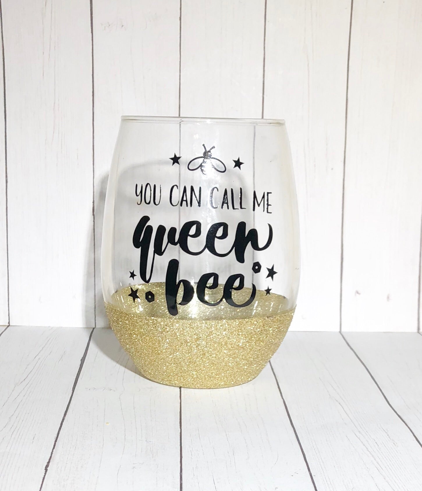 bee wine glass You can call me Queen Bee Wine Glass – Olivia Kate Designs
