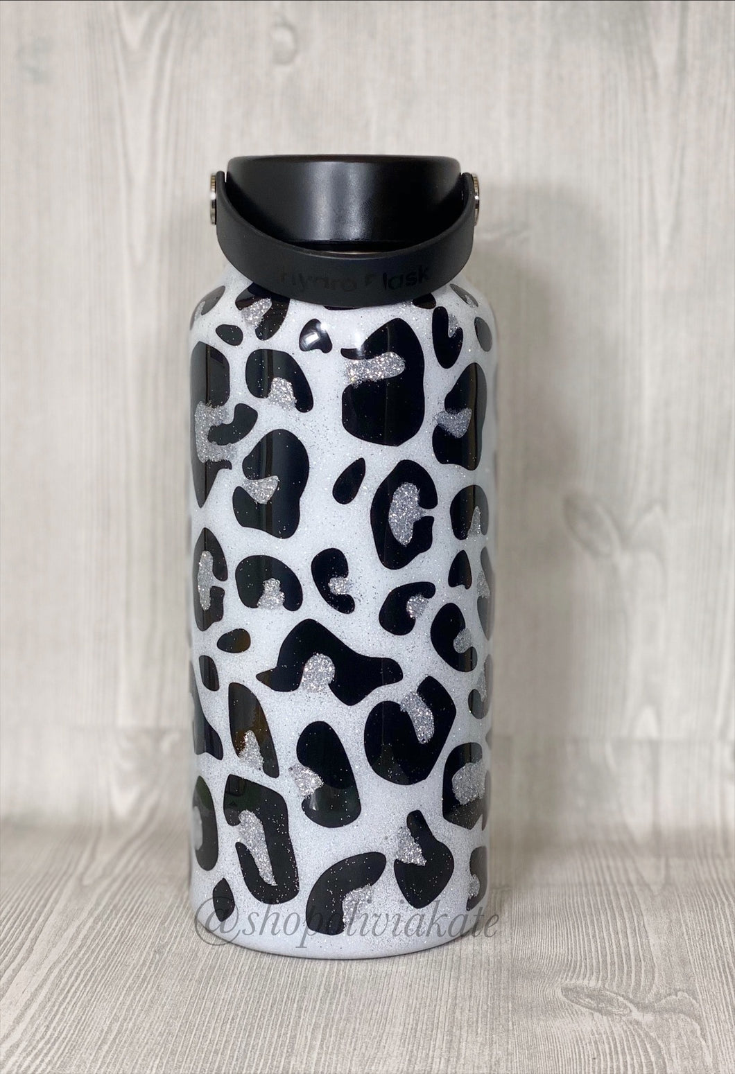 Snow Leopard Glitter Hydroflask