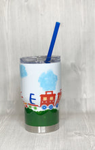 Load image into Gallery viewer, Train Handpainted Kids Tumbler
