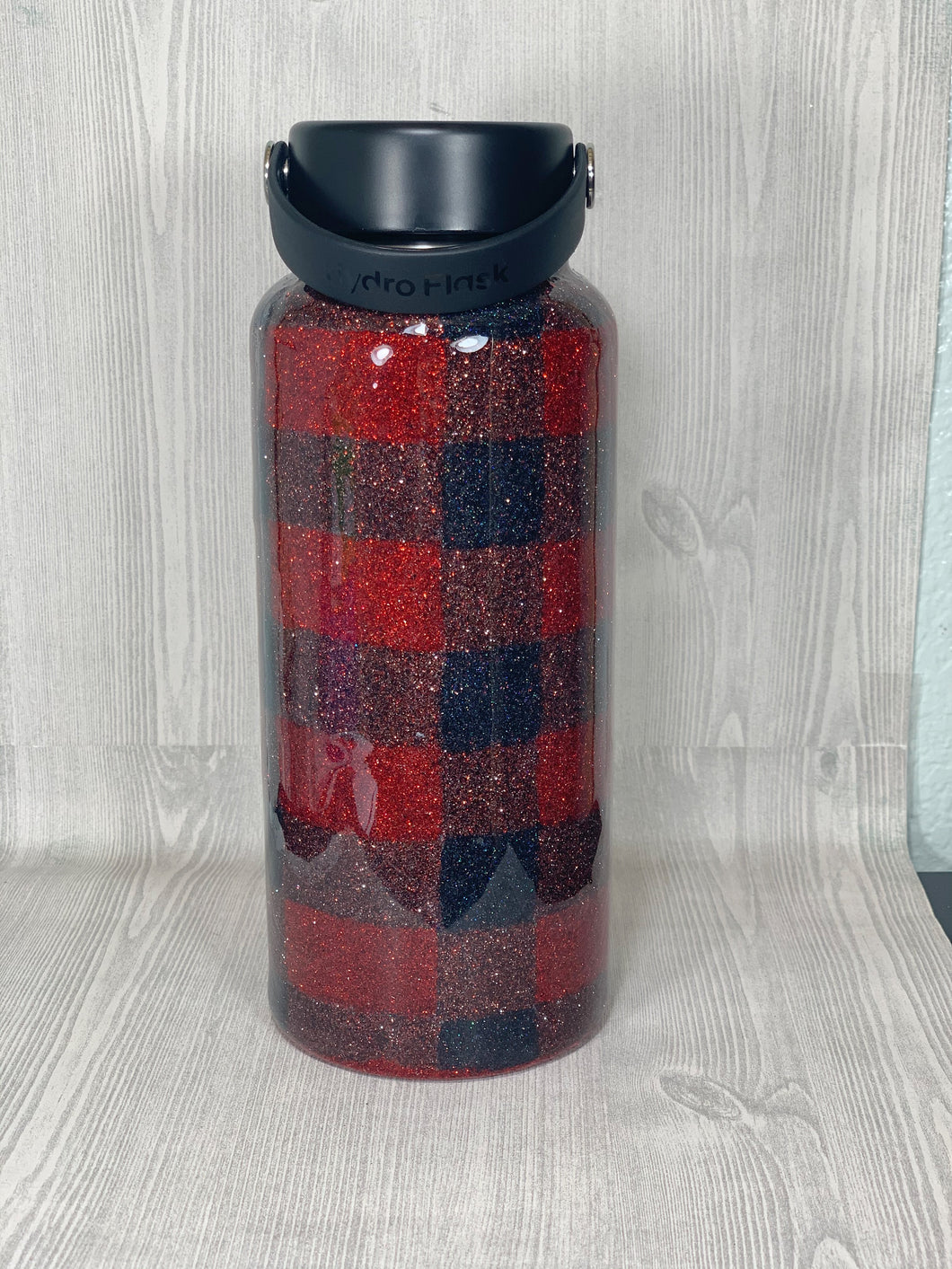 Buffalo Plaid Glitter Hydroflask