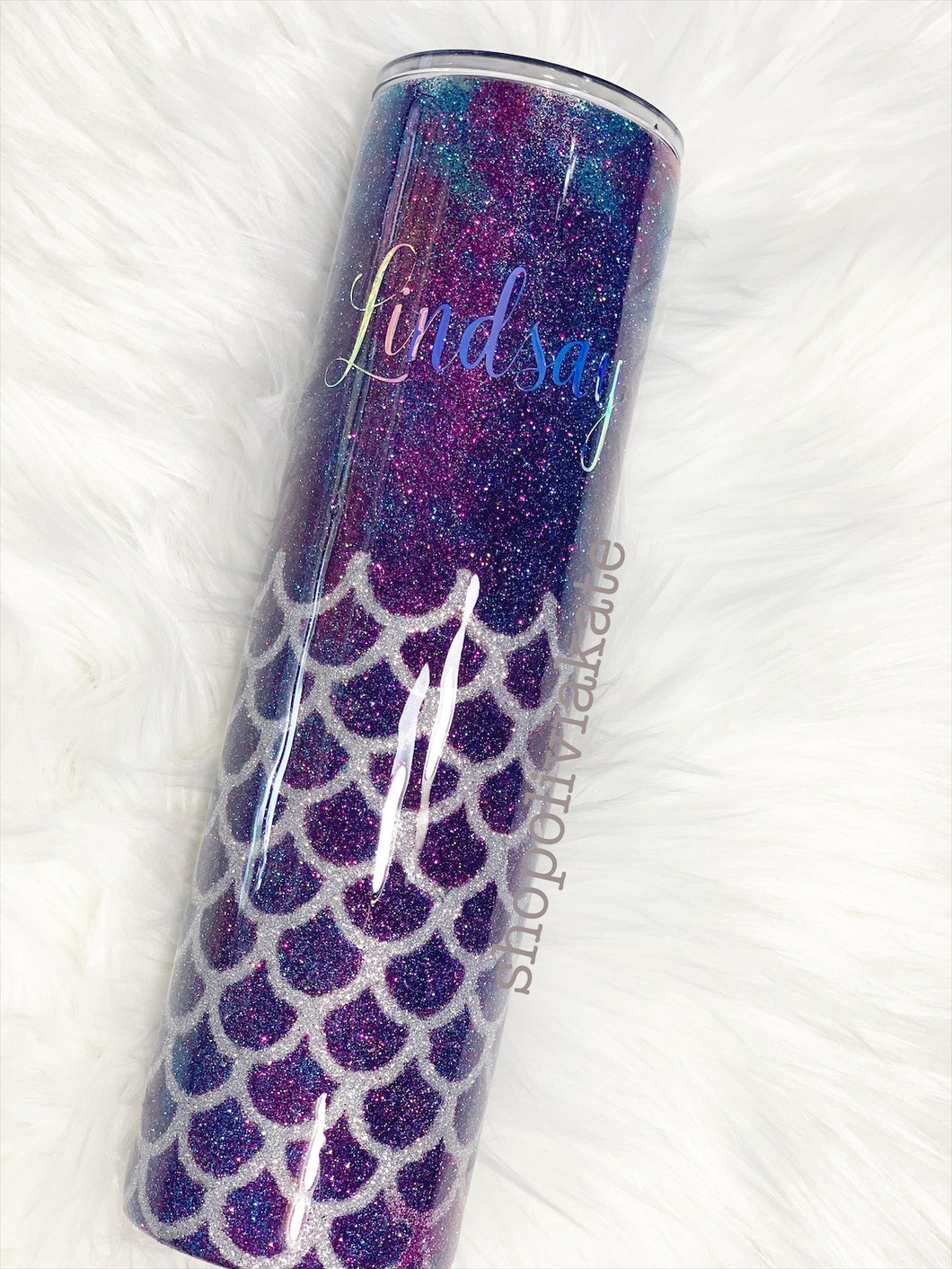 Galactic Mermaid Glitter Tumbler