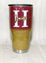 Load image into Gallery viewer, Rose Gold and Gold Glitter Ombre Tumbler
