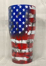Load image into Gallery viewer, Distressed American Flag Tumbler
