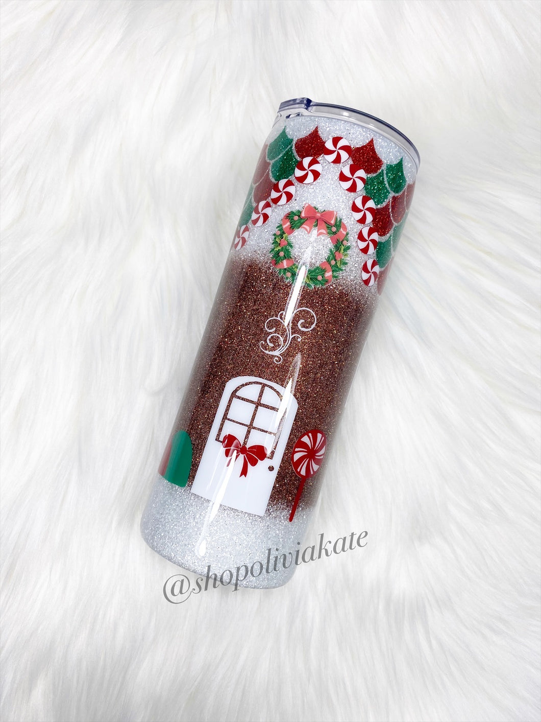 Gingerbread Glitter Tumbler