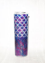 Load image into Gallery viewer, Mermaid Themed Glitter Tumbler
